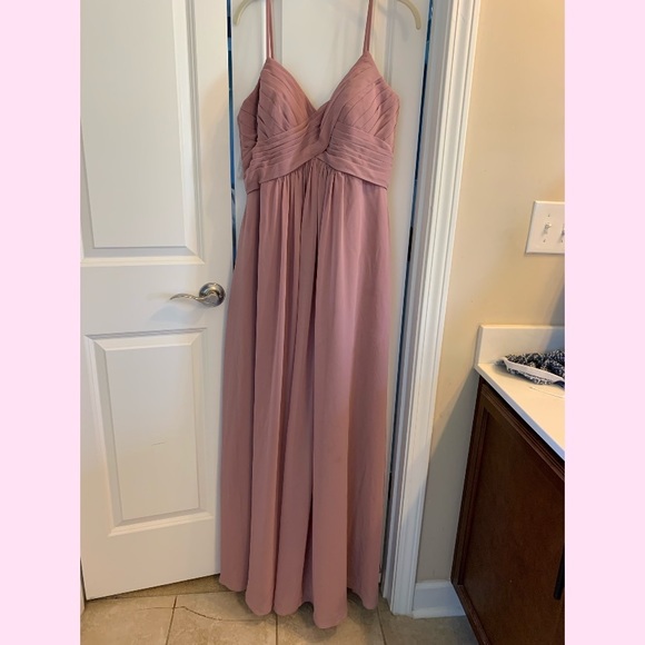 Dusty Rose Azazie Size 12 Bridesmaid Dress - Picture 6 of 7